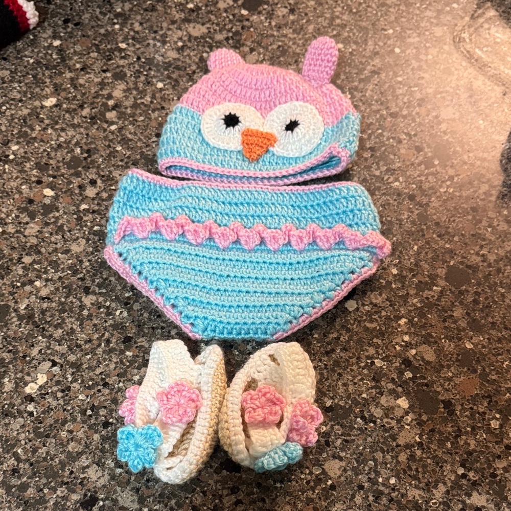 Crochet Owl Baby Set